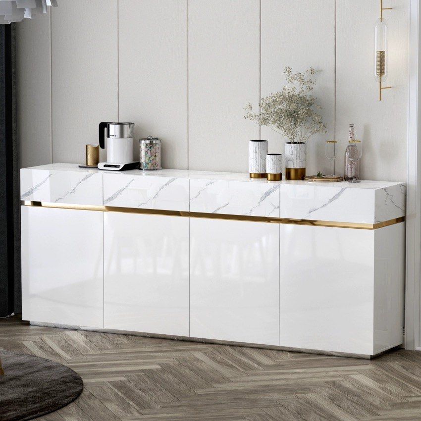 KESKI Modern Marble Sideboard - Radical Homes Singapore