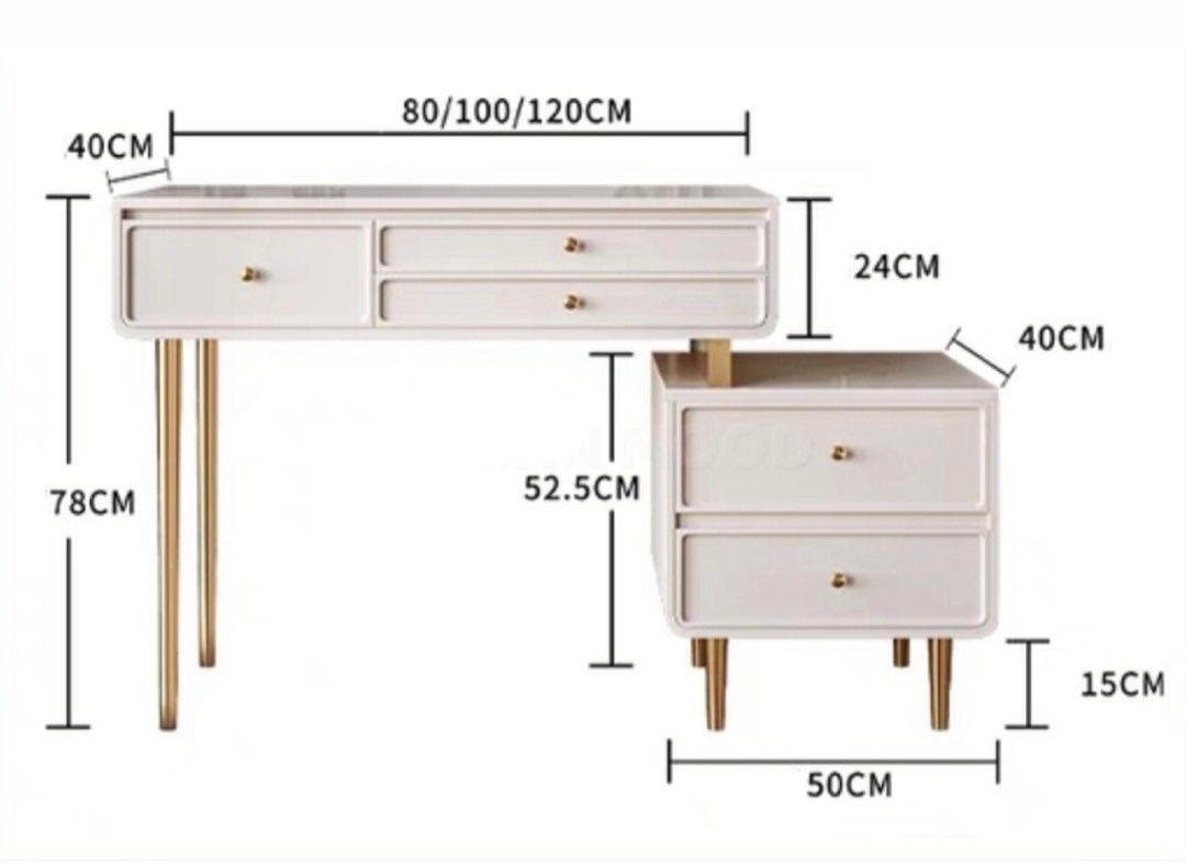 NOREVIK Modern Vanity Table Set - Cassa Haus Singapore