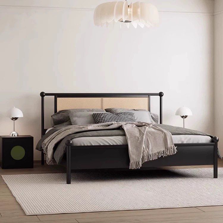 JOWIN Rustic Rattan Bedframe - Radical Homes Singapore