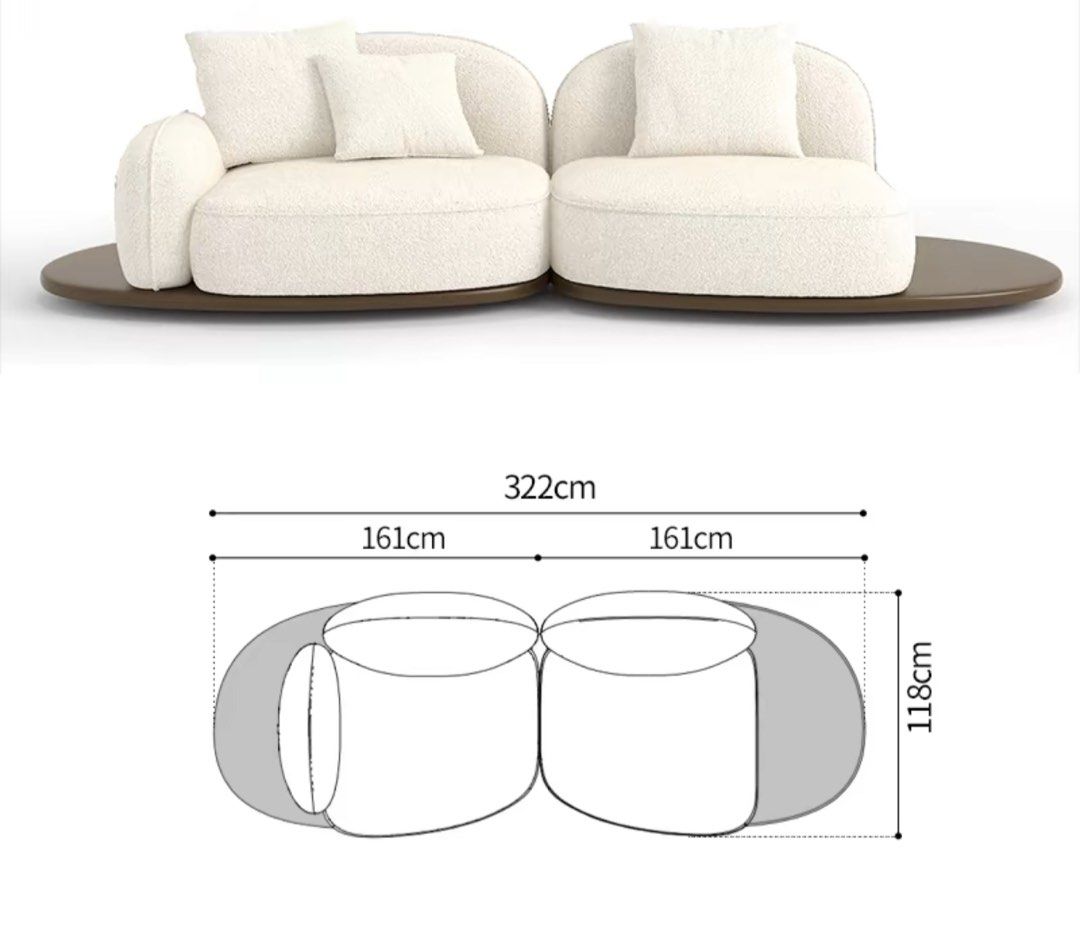 WESLEN Japandi Fabric Sofa
