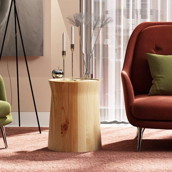 JROCIA Rustic Solid Wood Side Table - Radical Homes Singapore