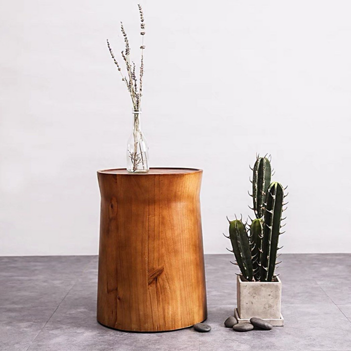 JROCIA Rustic Solid Wood Side Table - Radical Homes Singapore