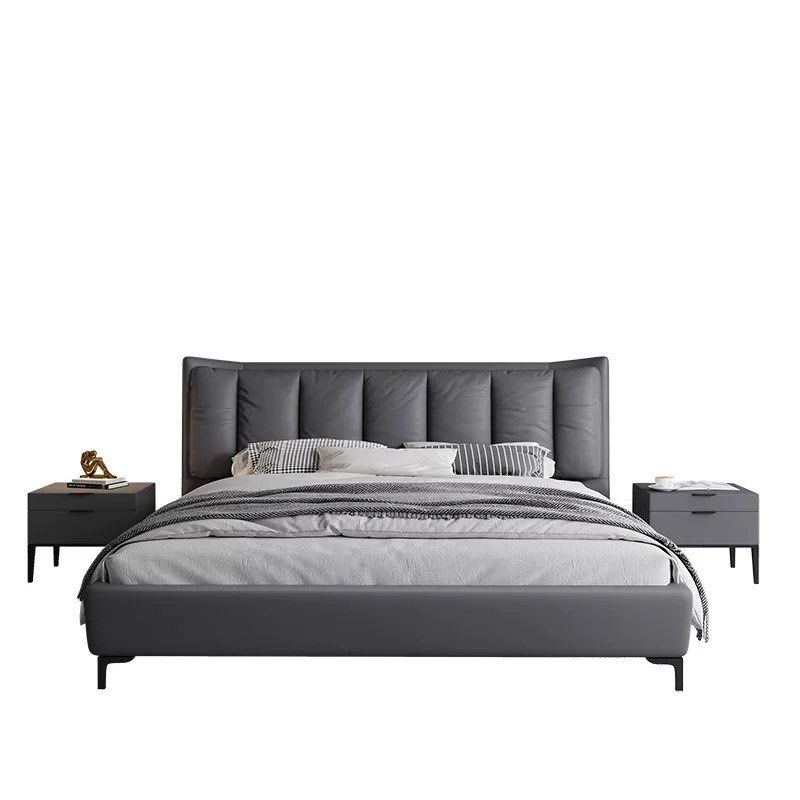 JUDE Modern Leather Bedframe - Radical Homes Singapore