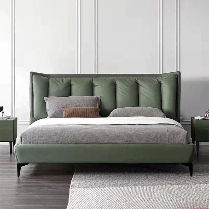 JUDE Modern Leather Bedframe - Radical Homes Singapore