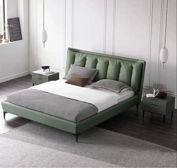 JUDE Modern Leather Bedframe - Radical Homes Singapore