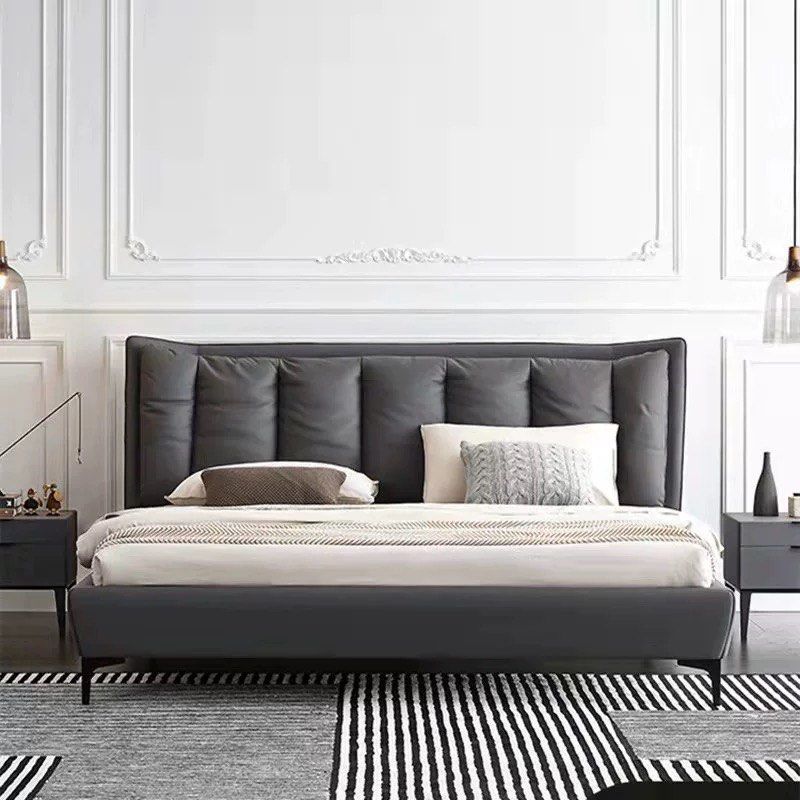 JUDE Modern Leather Bedframe - Radical Homes Singapore