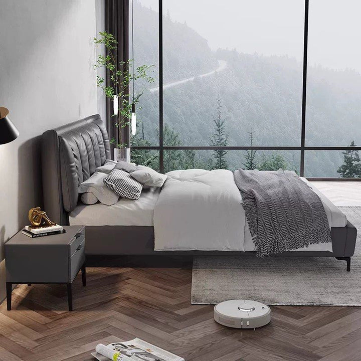 JUDE Modern Leather Bedframe - Radical Homes Singapore