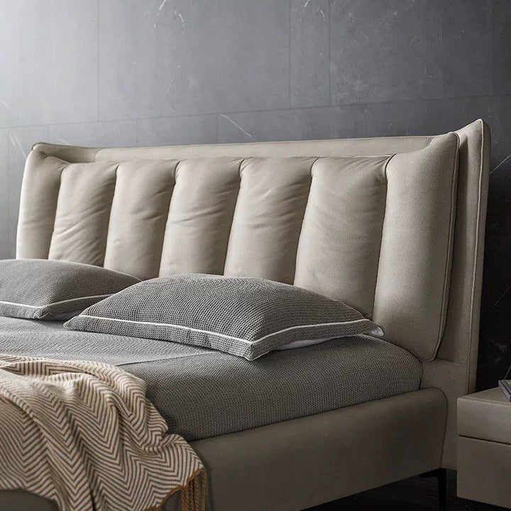 JUDE Modern Leather Bedframe - Radical Homes Singapore