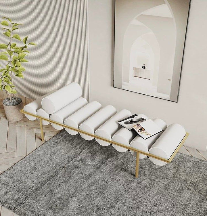 SIEKA Modern Velvet Ottoman - Radical Homes Singapore
