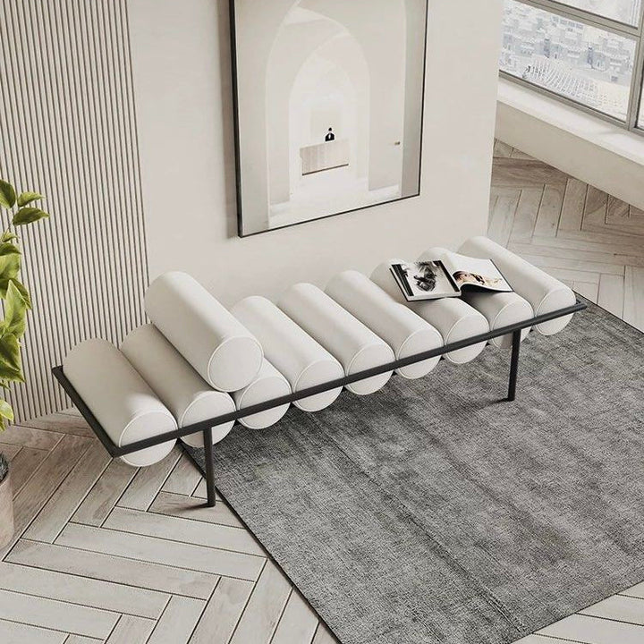 SIEKA Modern Velvet Ottoman - Radical Homes Singapore