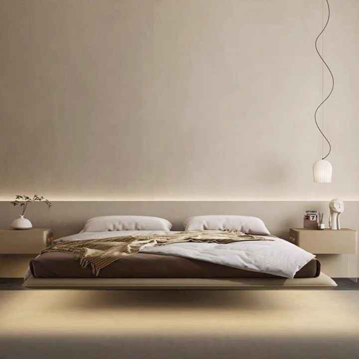 JUNE Modern LED Floating Bedframe - Radical Homes Singapore