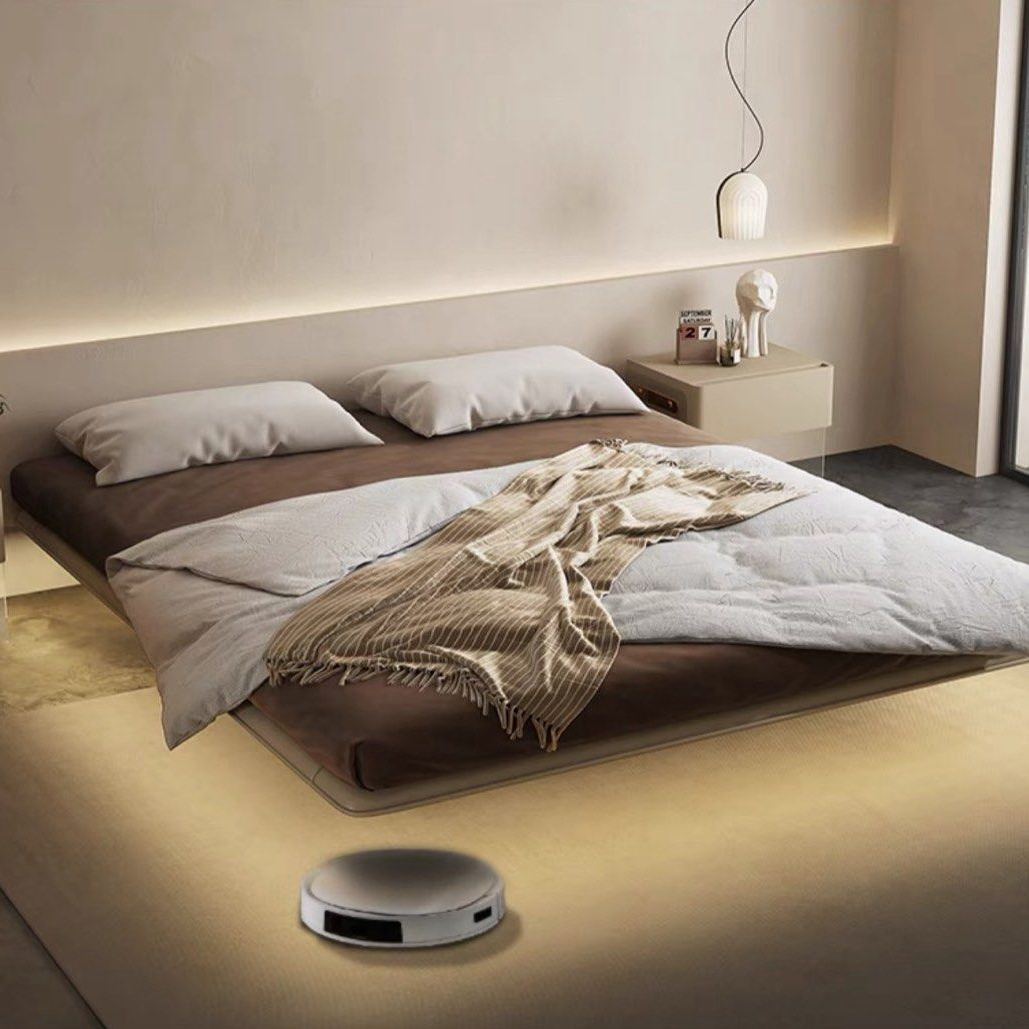 JUNE Modern LED Floating Bedframe - Radical Homes Singapore