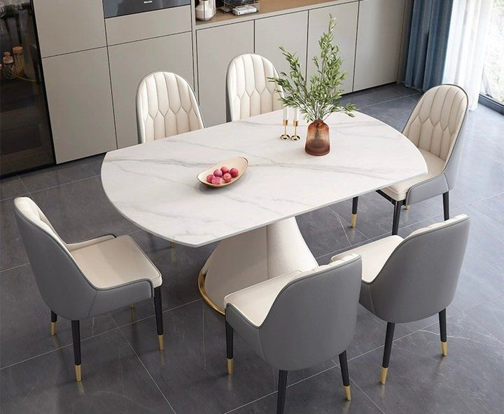 THEON Extendable Round Sintered Stone Dining Table - Radical Homes Singapore