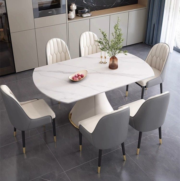THEON Extendable Round Sintered Stone Dining Table - Radical Homes Singapore
