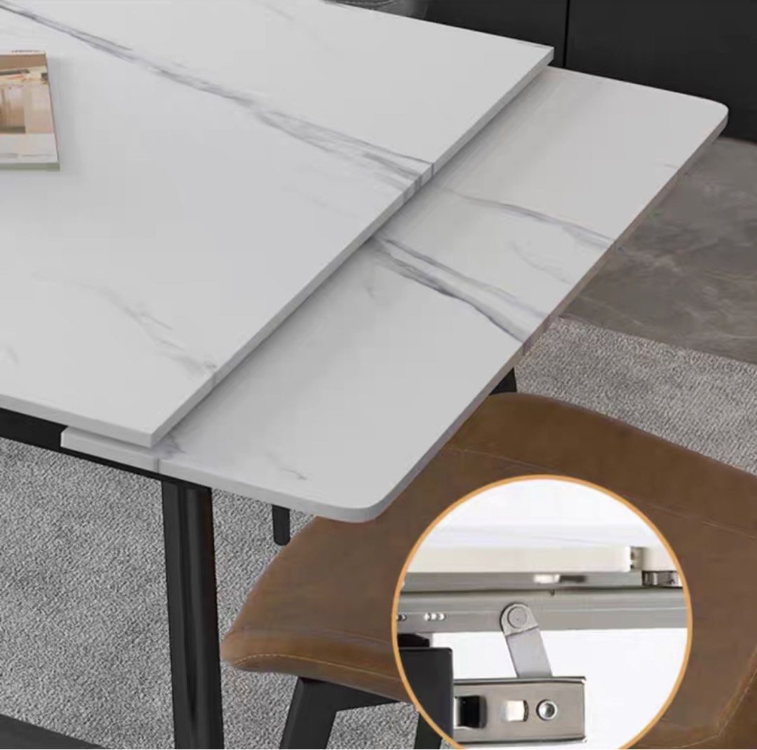 WALTE Modern Extendable Sintered Stone Dining Table - Radical Homes Singapore