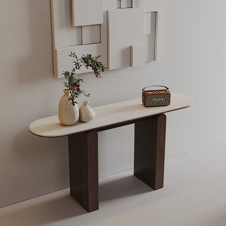 JASPER Modern Travertine Console Table - Radical Homes Singapore