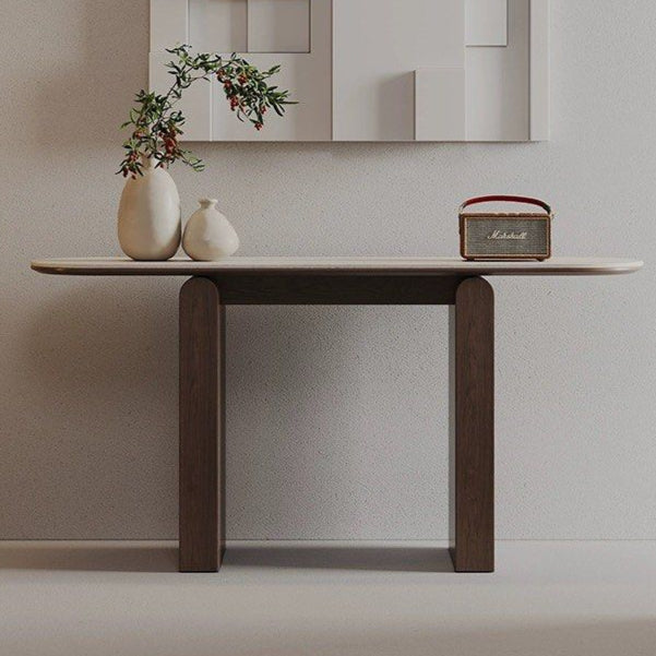JASPER Modern Travertine Console Table - Radical Homes Singapore