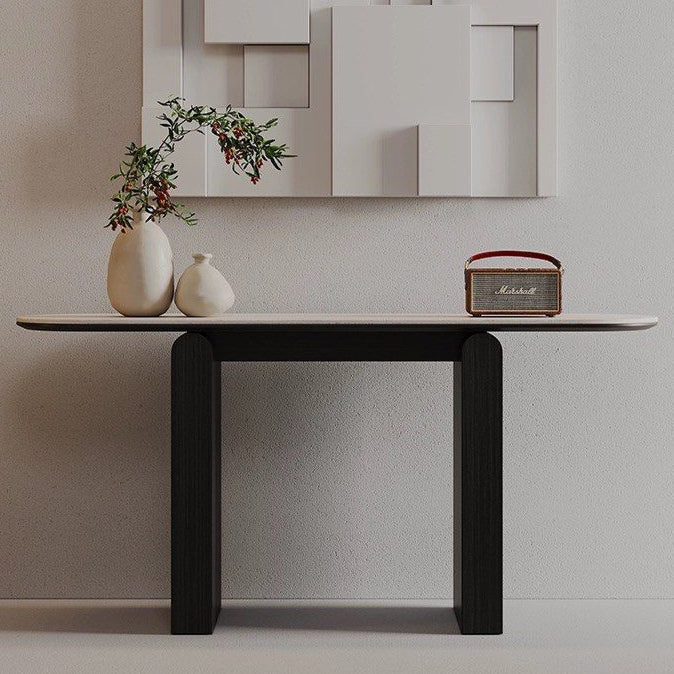 JASPER Modern Travertine Console Table - Radical Homes Singapore