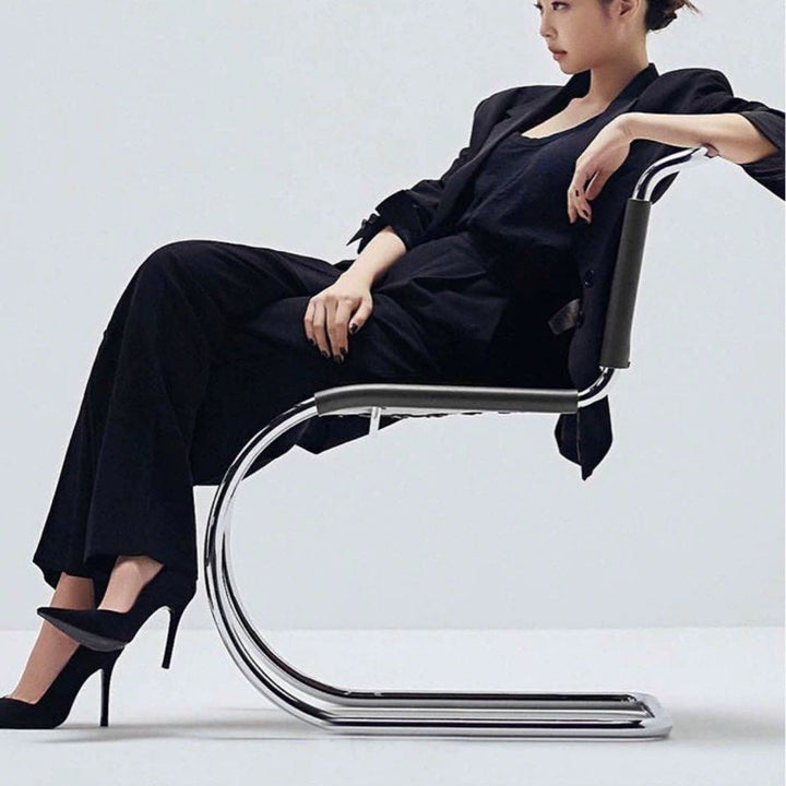 DELVANI Modern Leather Dining Chair - Cassa Haus Singapore