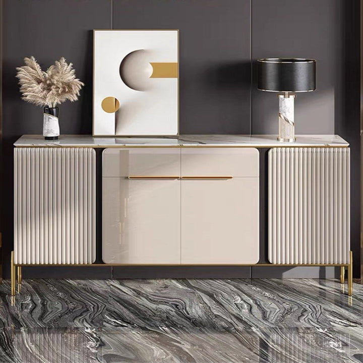KEMP Modern Sintered Stone Slim Sideboard - Radical Homes Singapore