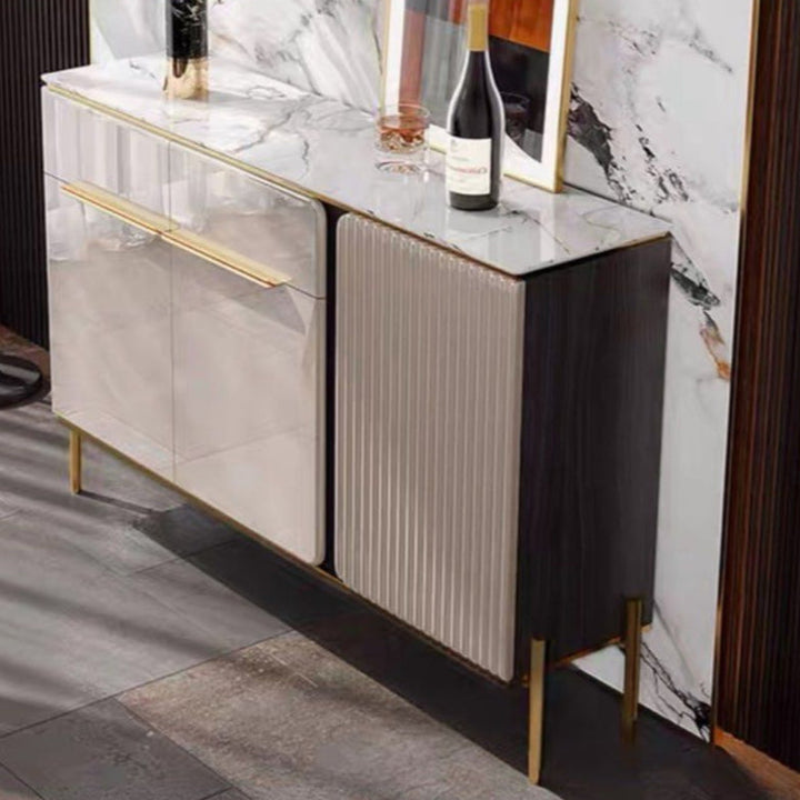 KEMP Modern Sintered Stone Slim Sideboard - Radical Homes Singapore