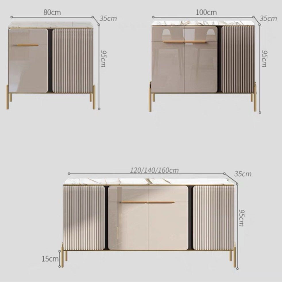 KEMP Modern Sintered Stone Slim Sideboard - Radical Homes Singapore