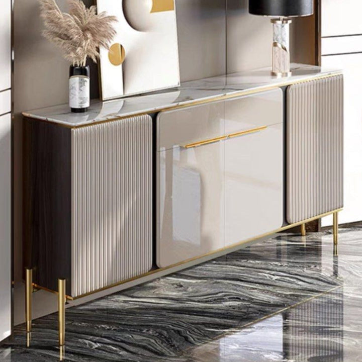 KEMP Modern Sintered Stone Slim Sideboard - Radical Homes Singapore