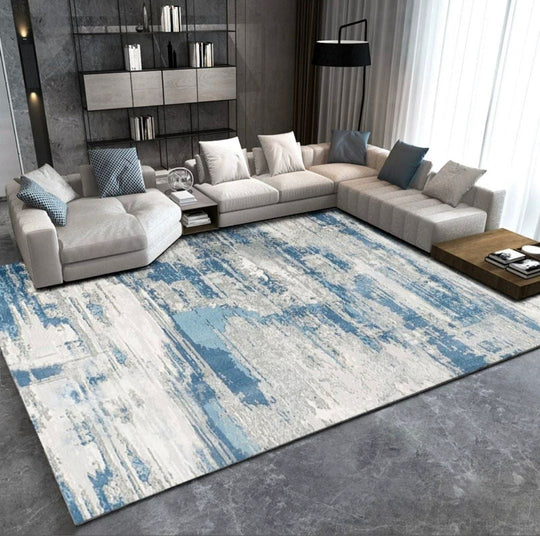 SKYTHIMBLE Blue Abstract Rug - Cassa Haus Singapore