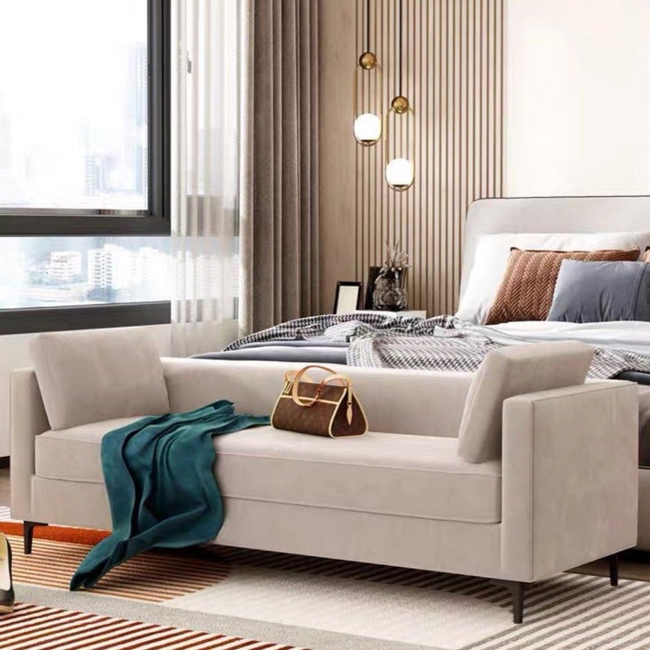 LUSTRE Modern Velvet Bench - Cassa Haus Singapore