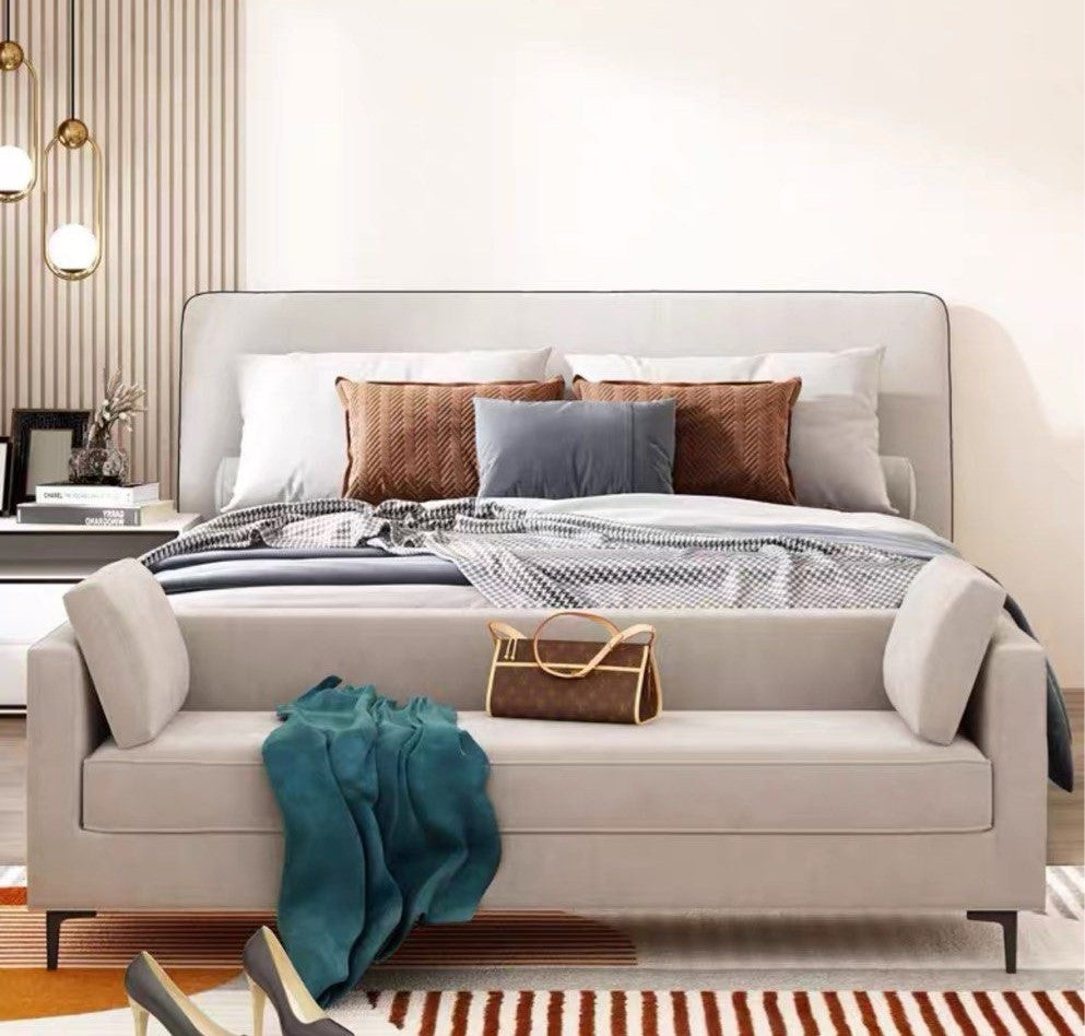 LUSTRE Modern Velvet Bench - Cassa Haus Singapore