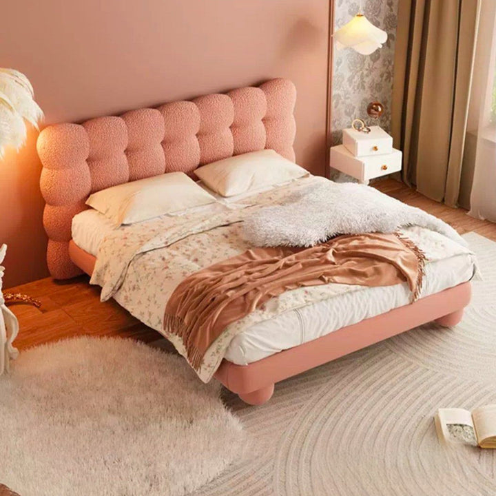 KAGERA Modern Boucle Bedframe - Radical Homes Singapore