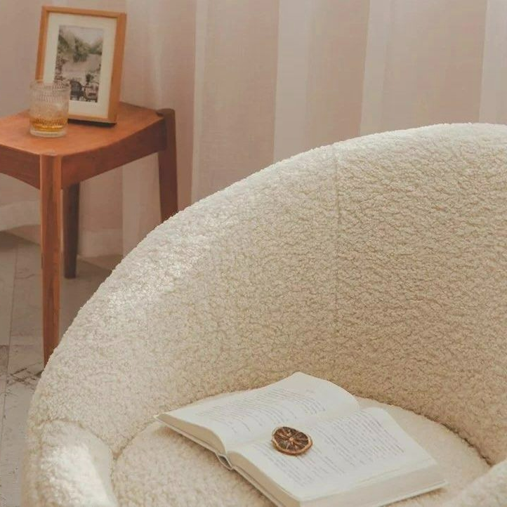 HENRY Japandi Boucle Lounge Chair - Radical Homes Singapore