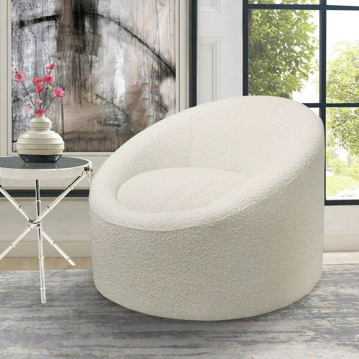 HENRY Japandi Boucle Lounge Chair - Radical Homes Singapore