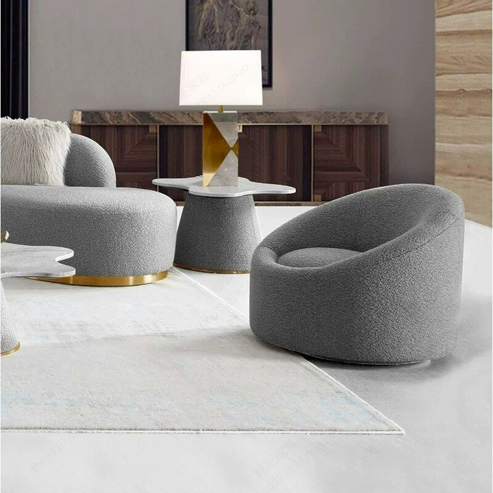 HENRY Japandi Boucle Lounge Chair - Radical Homes Singapore