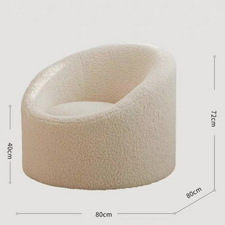 HENRY Japandi Boucle Lounge Chair - Radical Homes Singapore