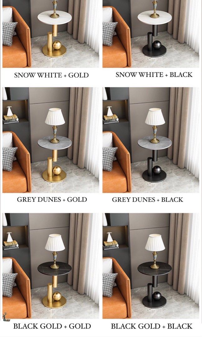 RICKON Modern Marble Side Table - Radical Homes Singapore