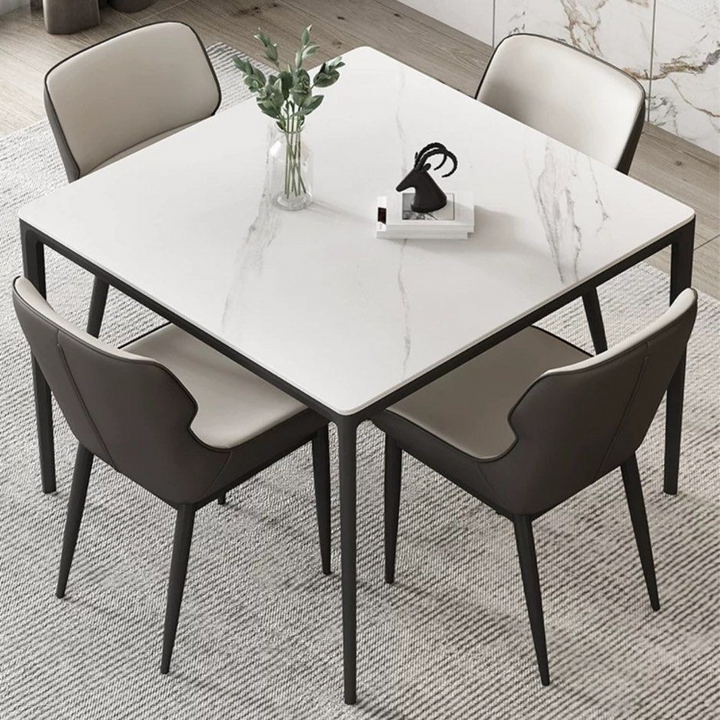 CLOTTEY Modern Square Sintered Stone Dining Table - Radical Homes Singapore