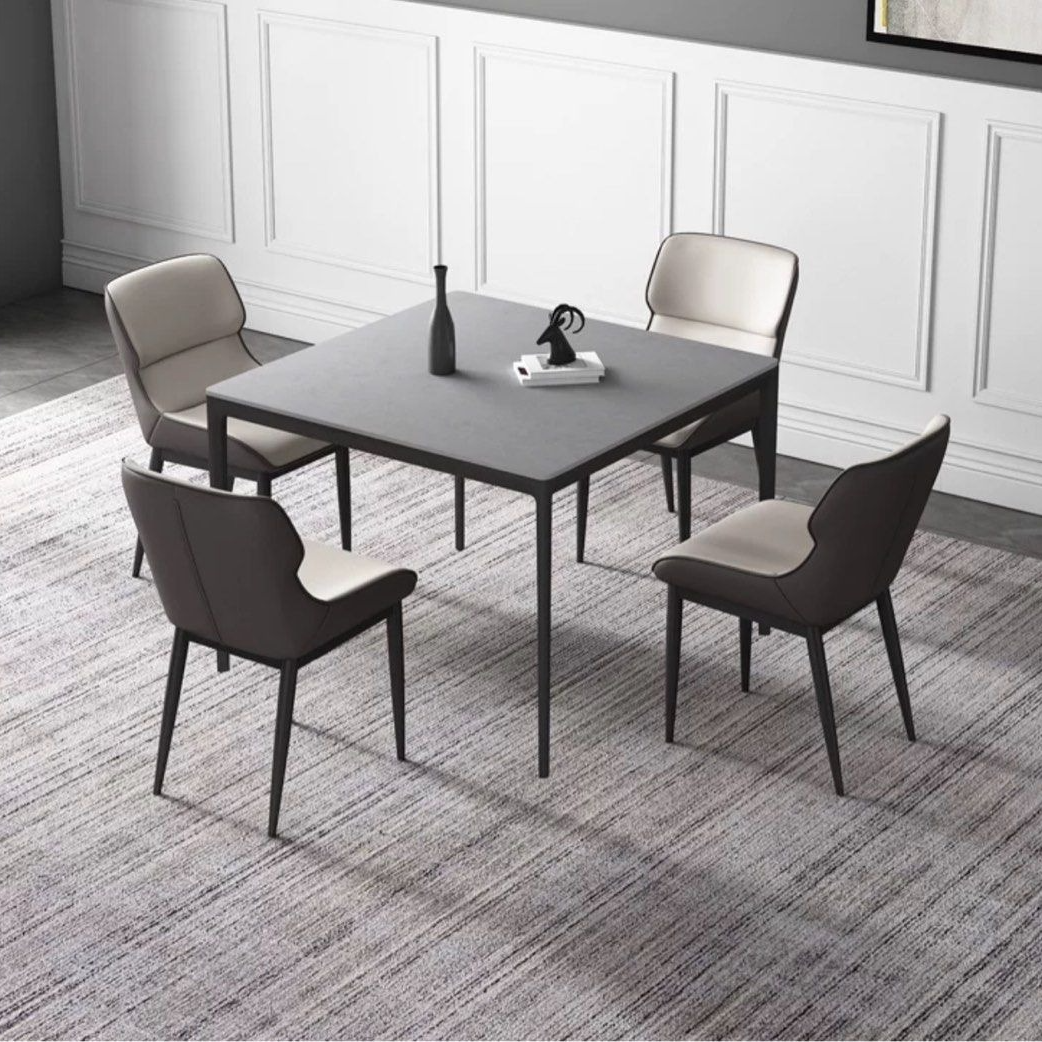 CLOTTEY Modern Square Sintered Stone Dining Table - Radical Homes Singapore