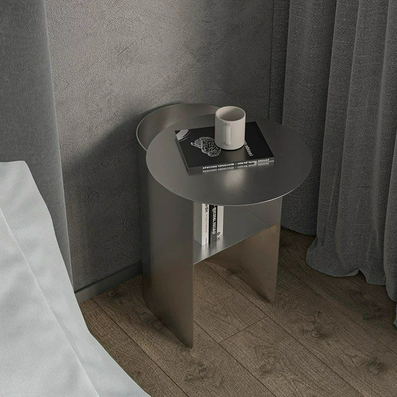 TARAZA Modern Stainless Steel Side Table - Radical Homes Singapore