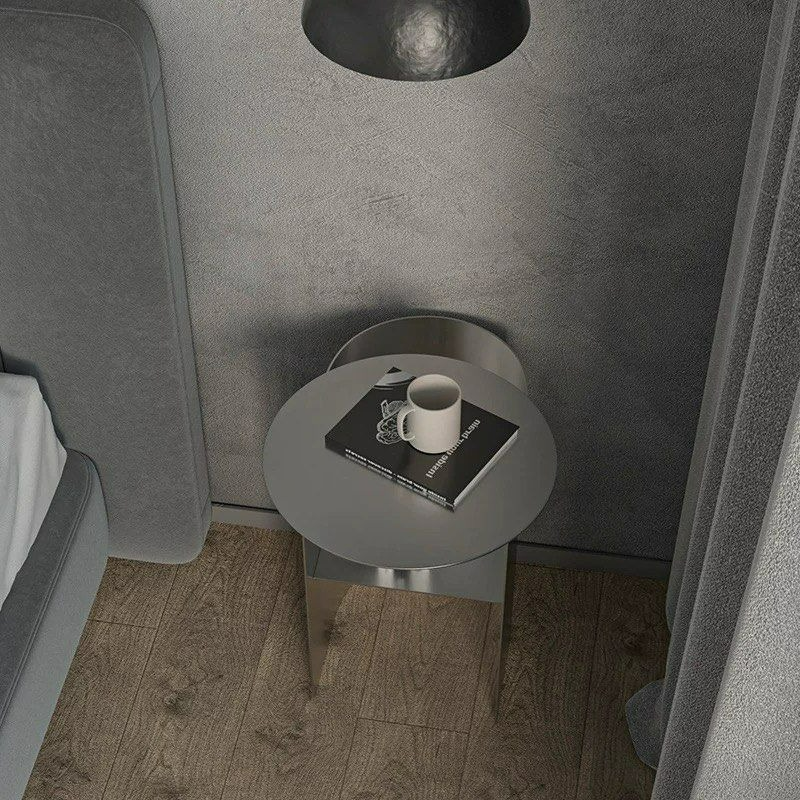 TARAZA Modern Stainless Steel Side Table - Radical Homes Singapore