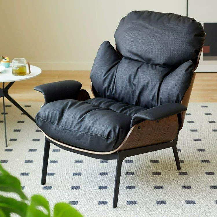 MEGAN Modern Leather Armchair - Radical Homes Singapore