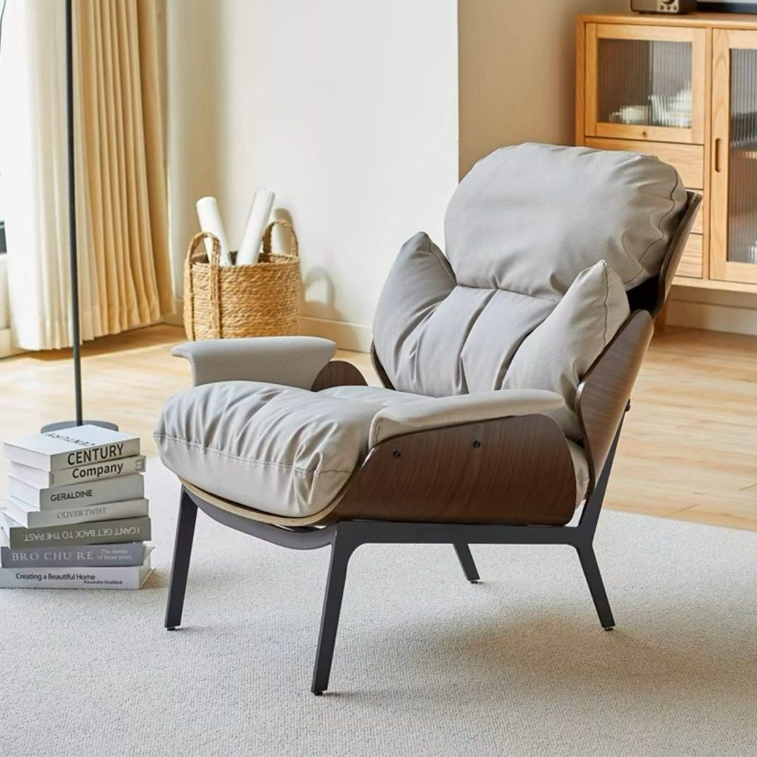 MEGAN Modern Leather Armchair - Radical Homes Singapore