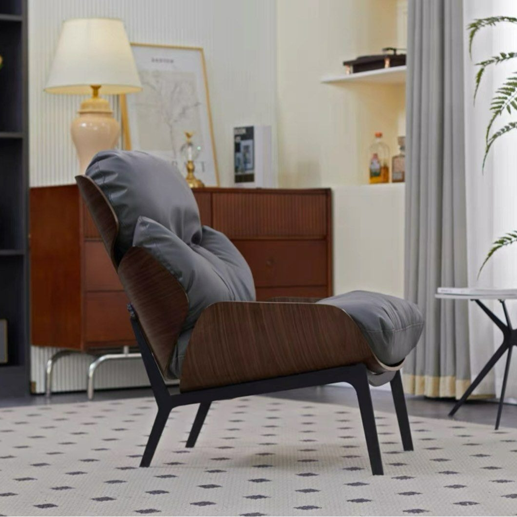 MEGAN Modern Leather Armchair - Radical Homes Singapore