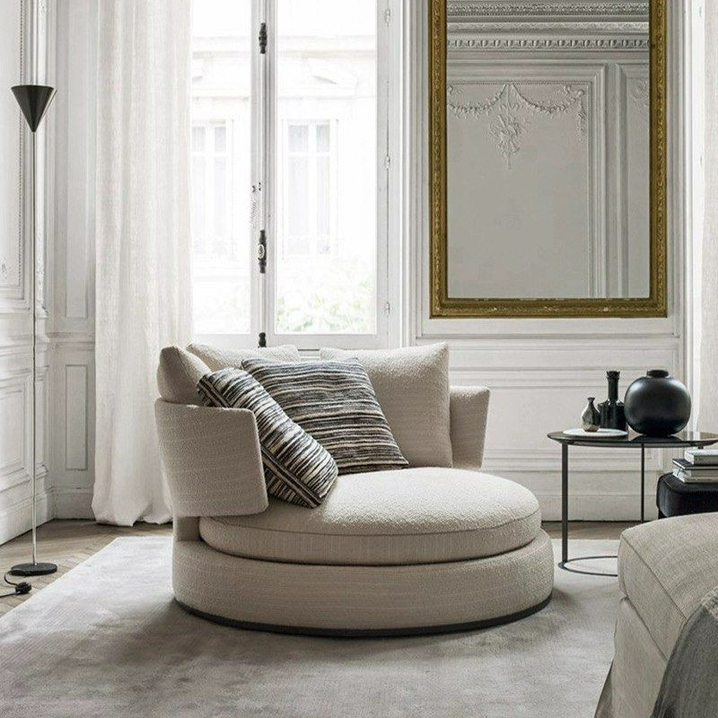 DARREN Modern Round Lounge Chair - Radical Homes Singapore