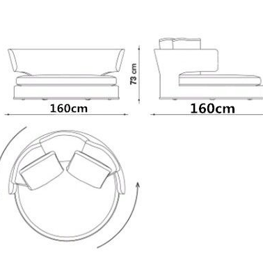 DARREN Modern Round Lounge Chair - Radical Homes Singapore