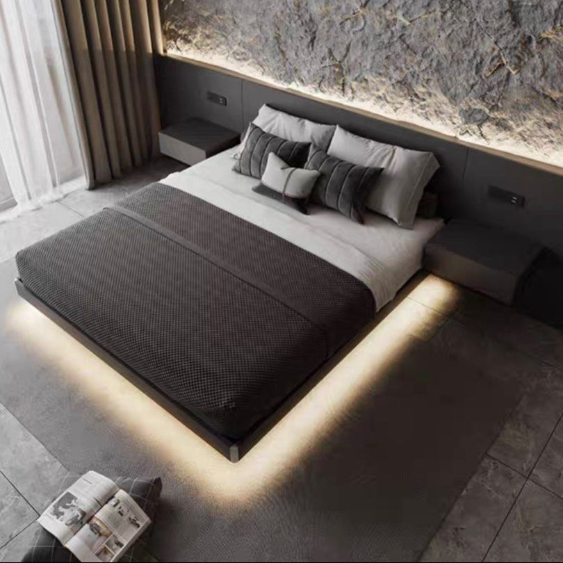 KALVIN Luxurious Floating LED Bedframe - Radical Homes Singapore