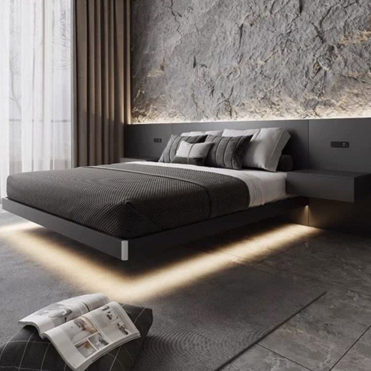 KALVIN Luxurious Floating LED Bedframe - Radical Homes Singapore
