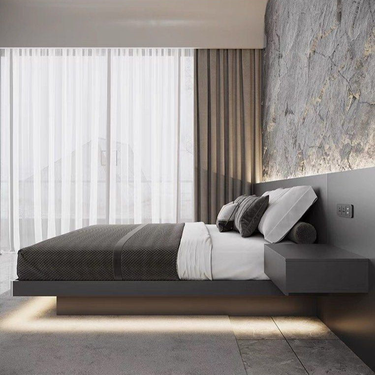 KALVIN Luxurious Floating LED Bedframe - Radical Homes Singapore