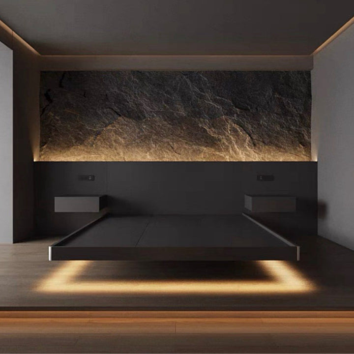 KALVIN Luxurious Floating LED Bedframe - Radical Homes Singapore