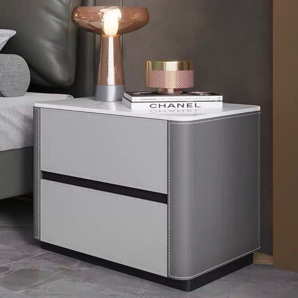 KANDRO Leather Bedside Table - Radical Homes Singapore